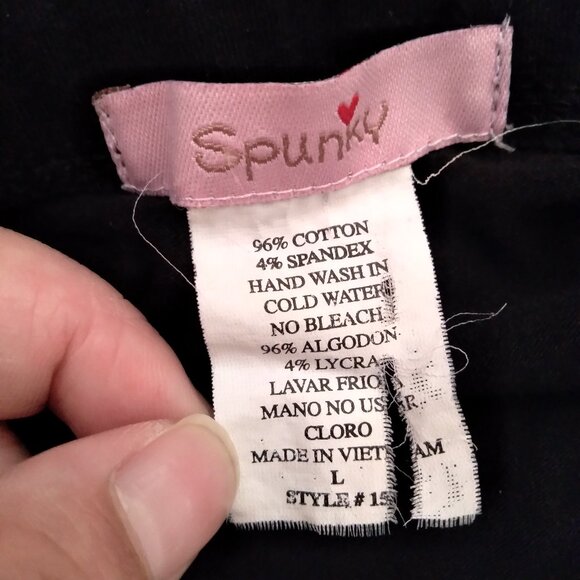 Vintage Y2K Spunky Graphic Black Tube Top with Side Ruching - Picture 5 of 5